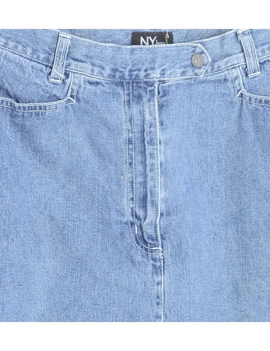 1990s Mini Denim Skirt - L