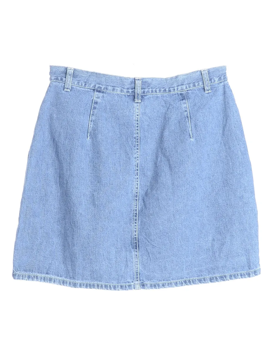 1990s Mini Denim Skirt - L