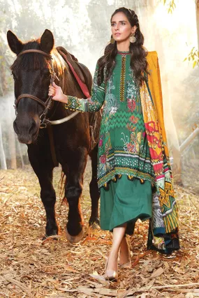 2400-LINEAL-FOLK DIGITAL PRINTED LINEN UNSTITCHED