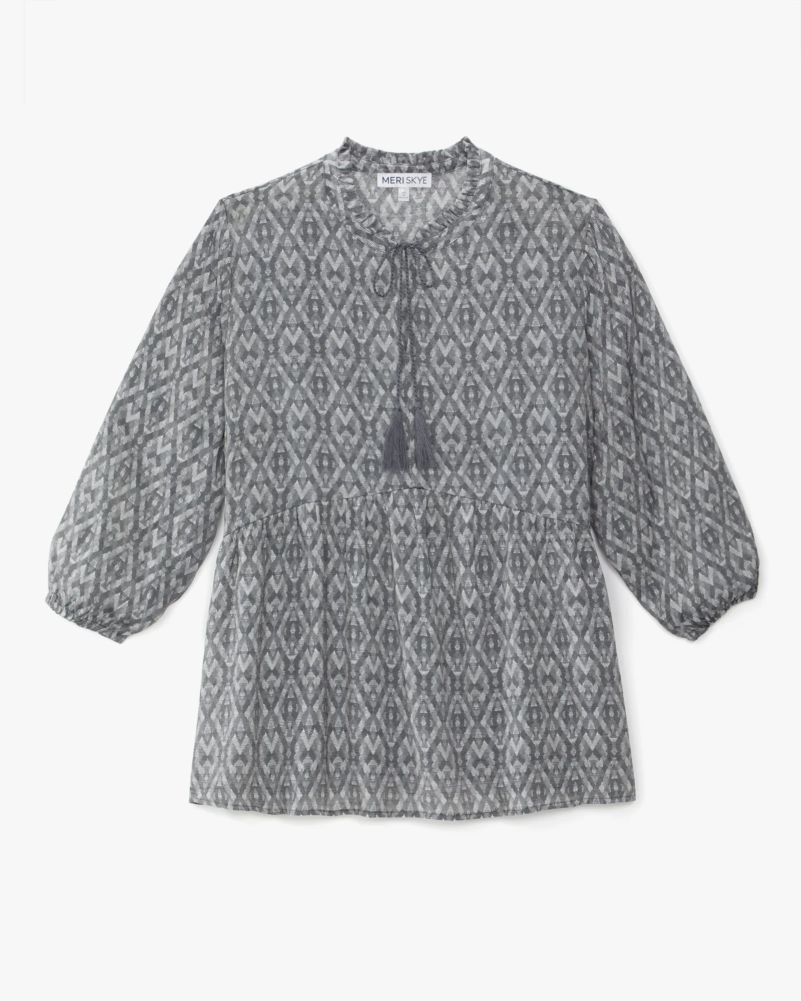 Aria Babydoll Tunic | Black / White