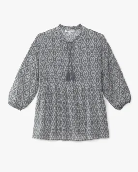 Aria Babydoll Tunic | Black / White