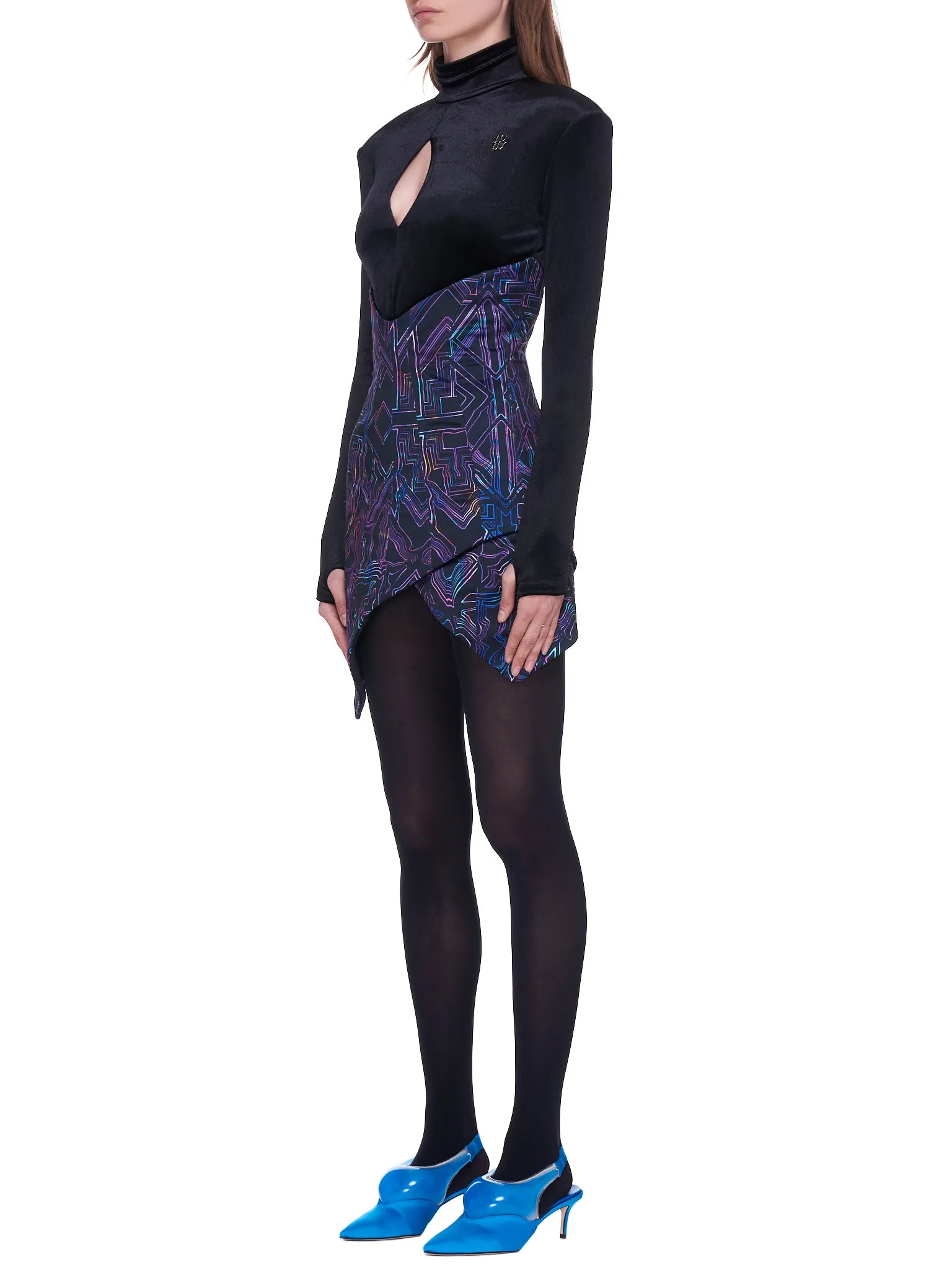 Asymmetrical Corset Skirt (21SSK003-BLACK)