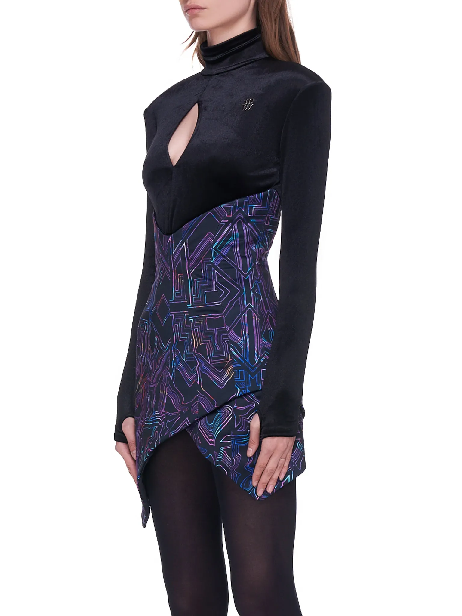 Asymmetrical Corset Skirt (21SSK003-BLACK)