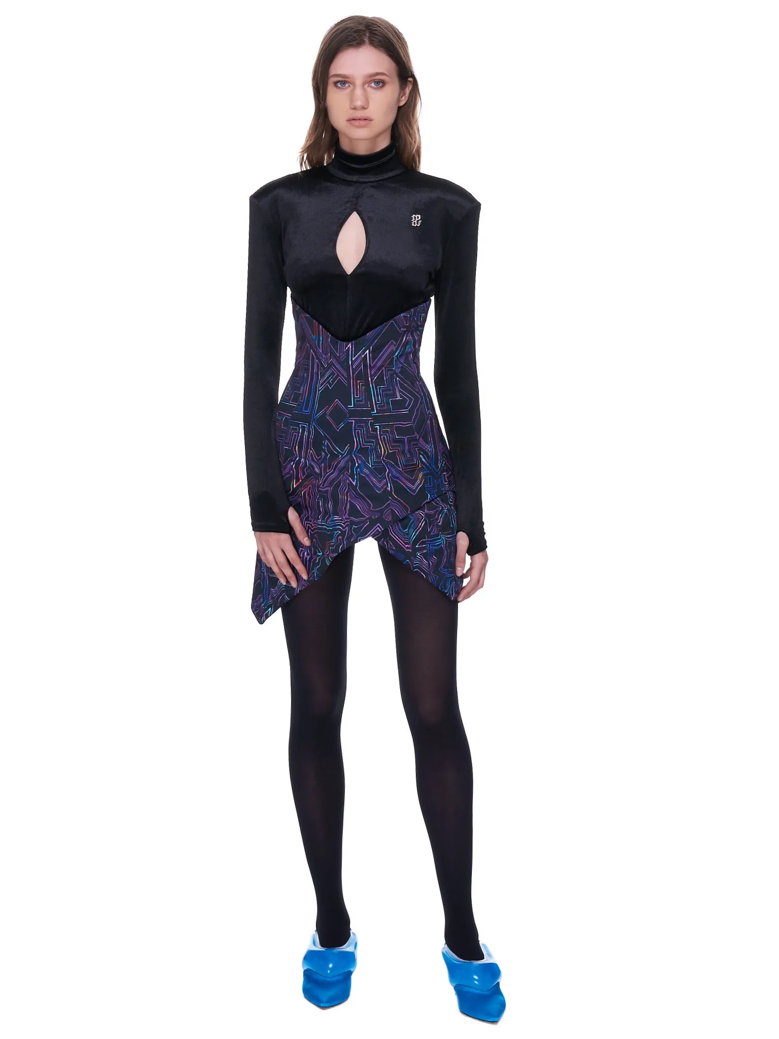 Asymmetrical Corset Skirt (21SSK003-BLACK)