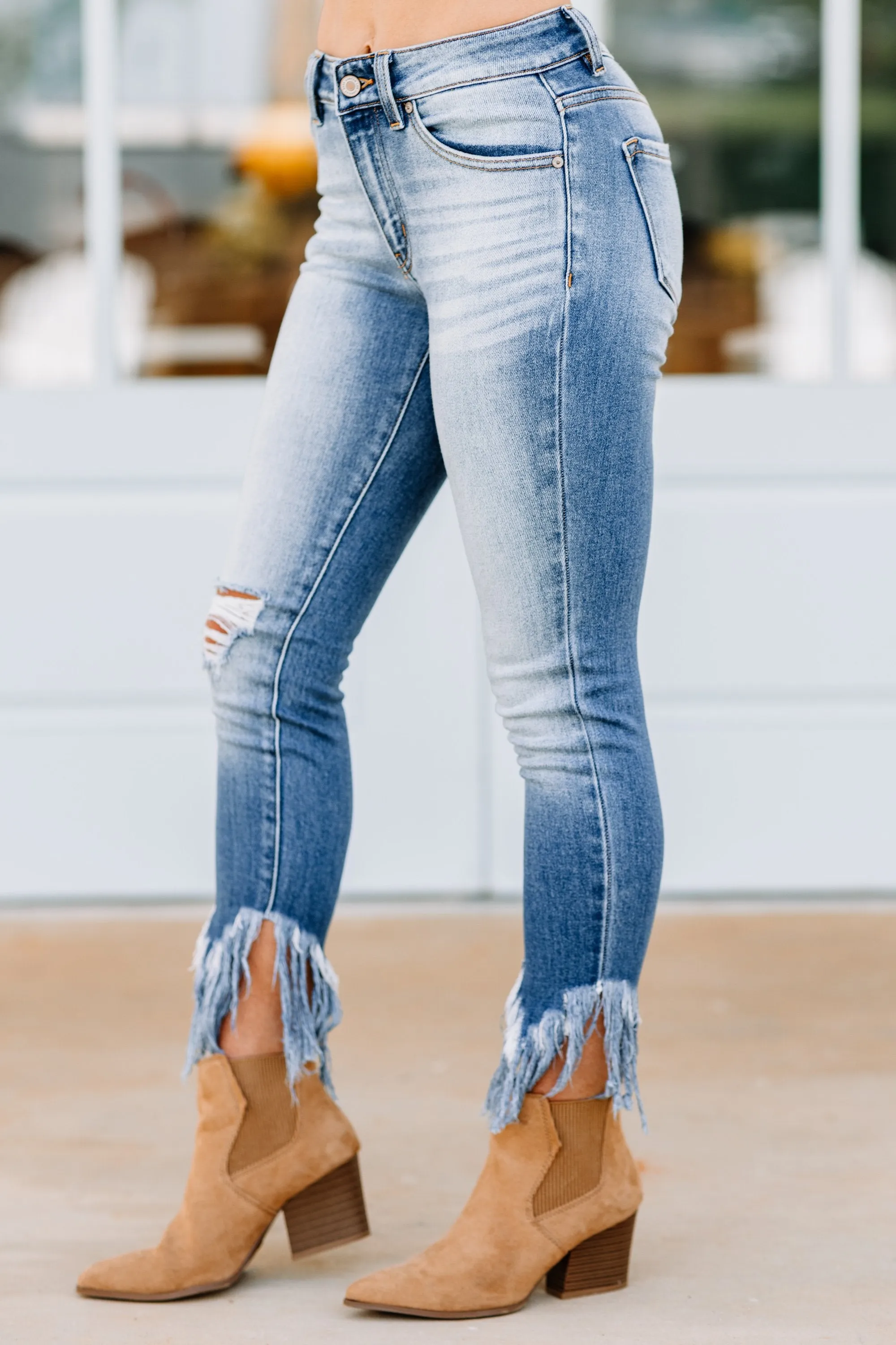 Best Regards Light Wash Distressed Skinny Jeans