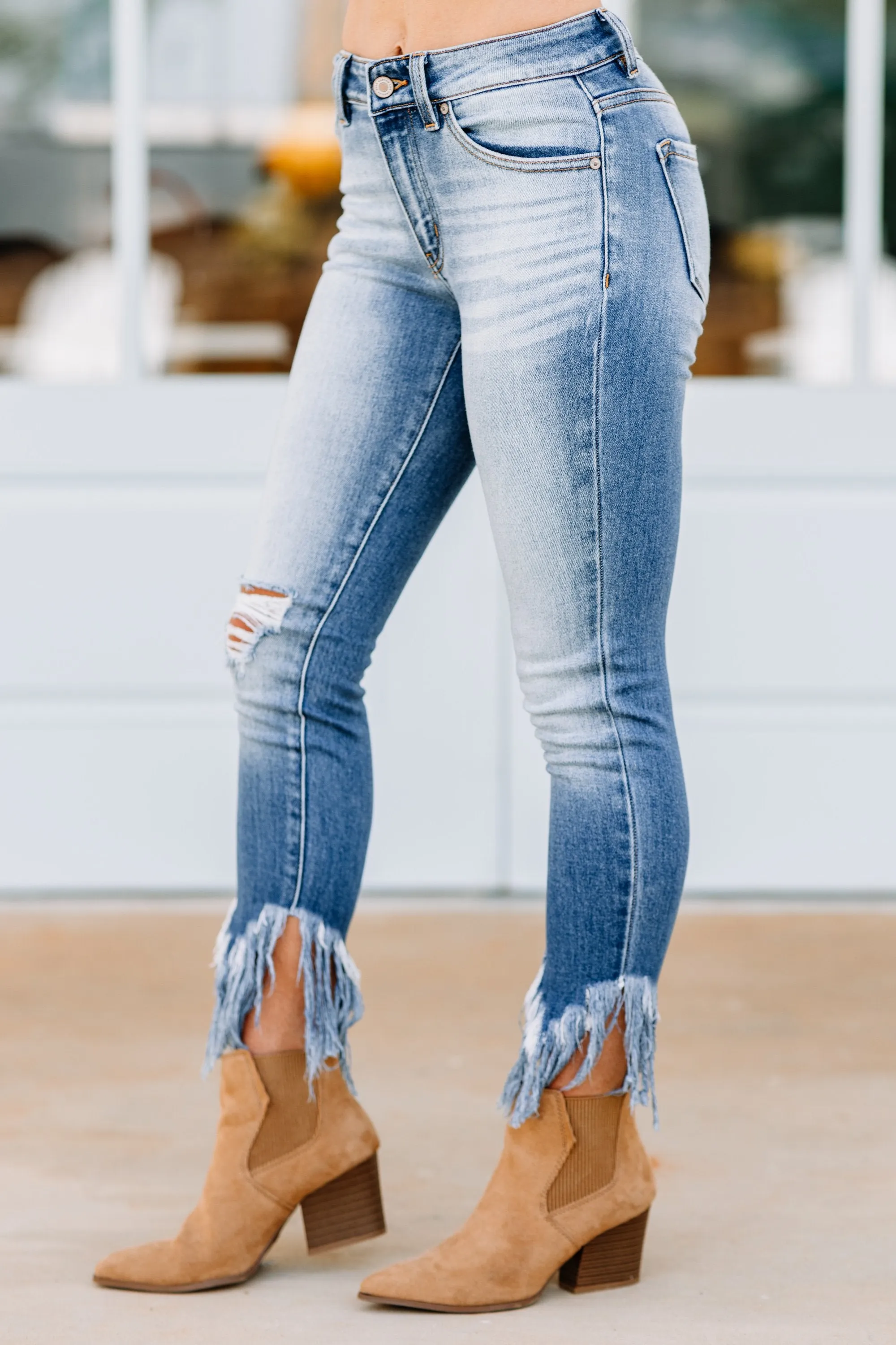 Best Regards Light Wash Distressed Skinny Jeans