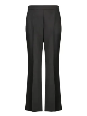 Black Wool Bootcut Trousers