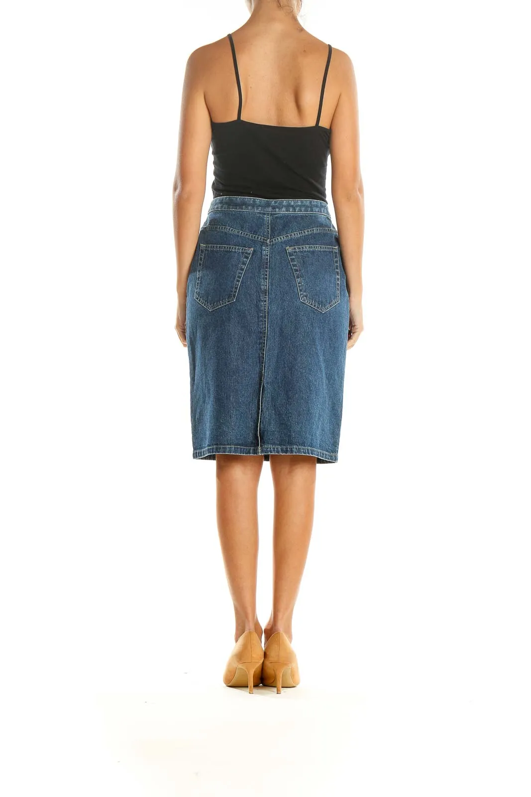 Blue Denim All Day Wear Pencil Skirt