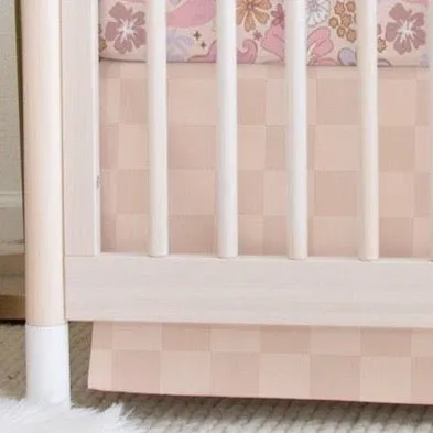 Boho Mermaids Checkered Crib Skirt