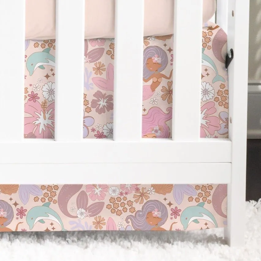 Boho Mermaids Crib Skirt