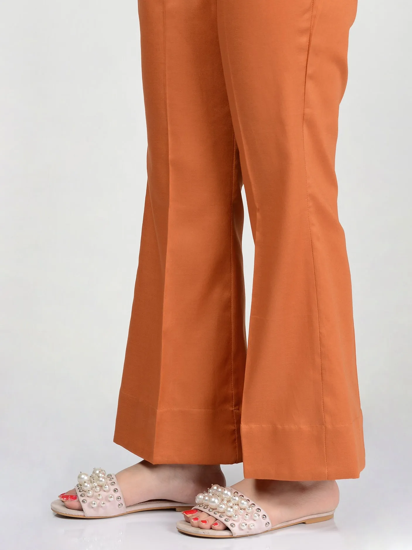 Bootcut Pants-Rust