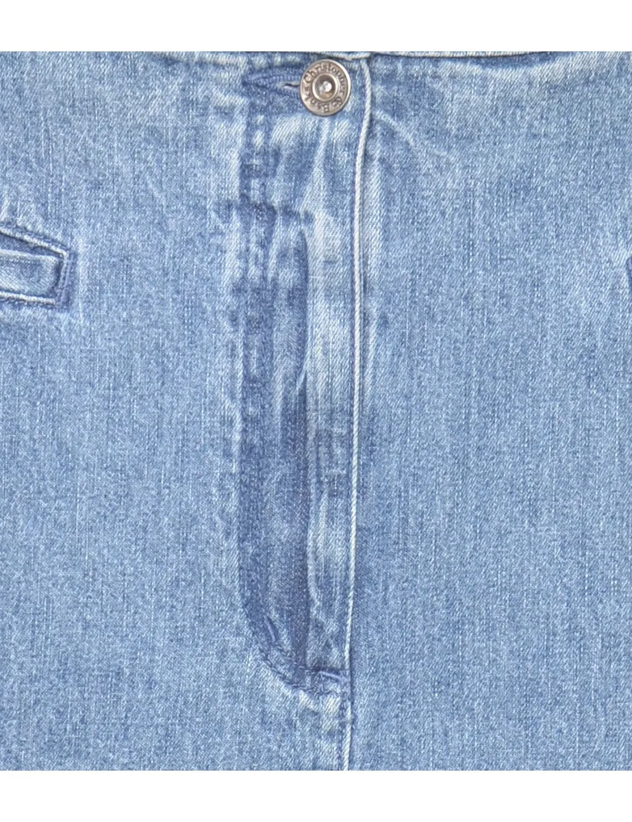 Classic Light Denim 1990s Skirt - L