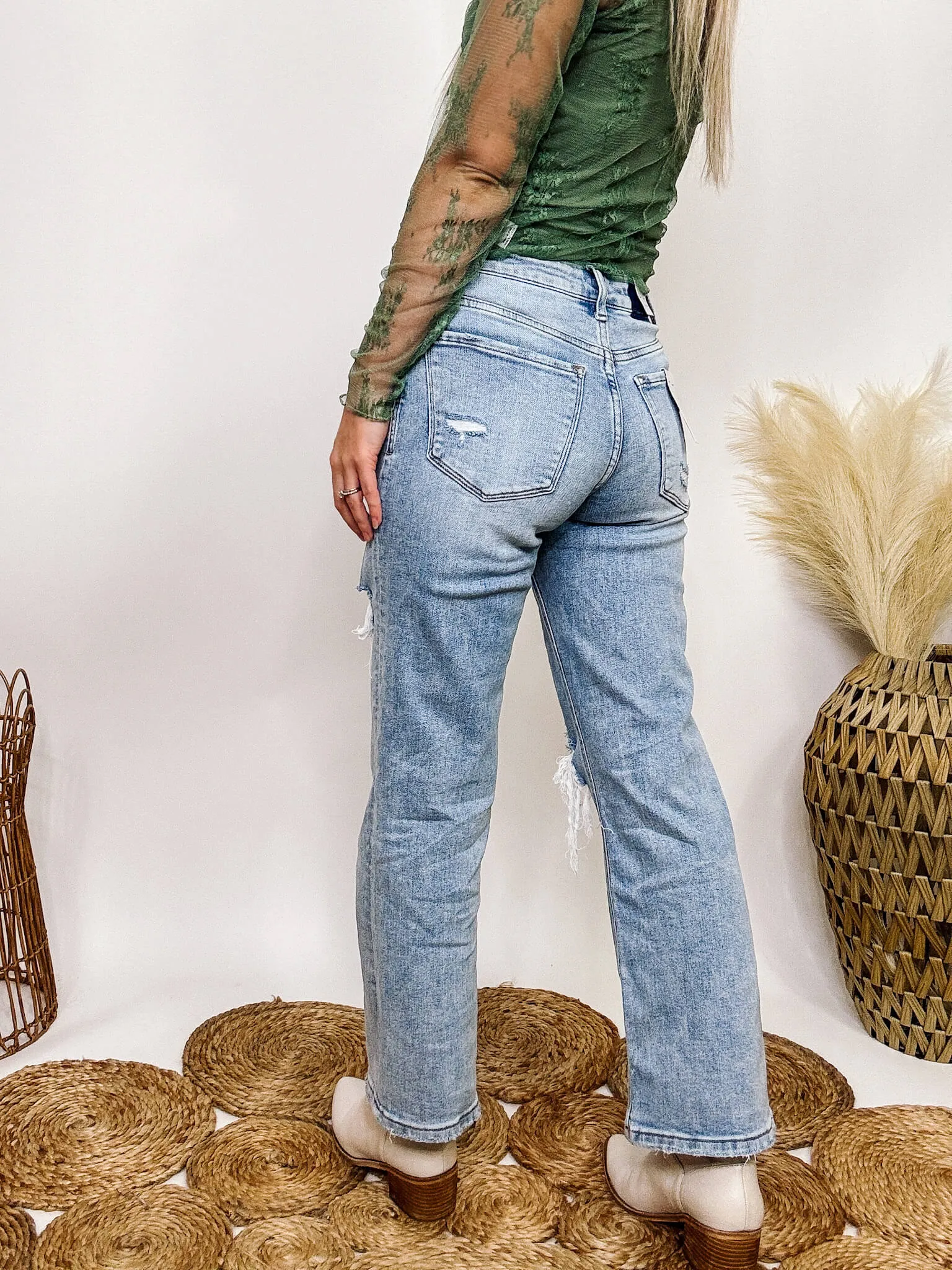 Comfort Stretch Distressed Vervet by Flying Monkey Dad Jeans