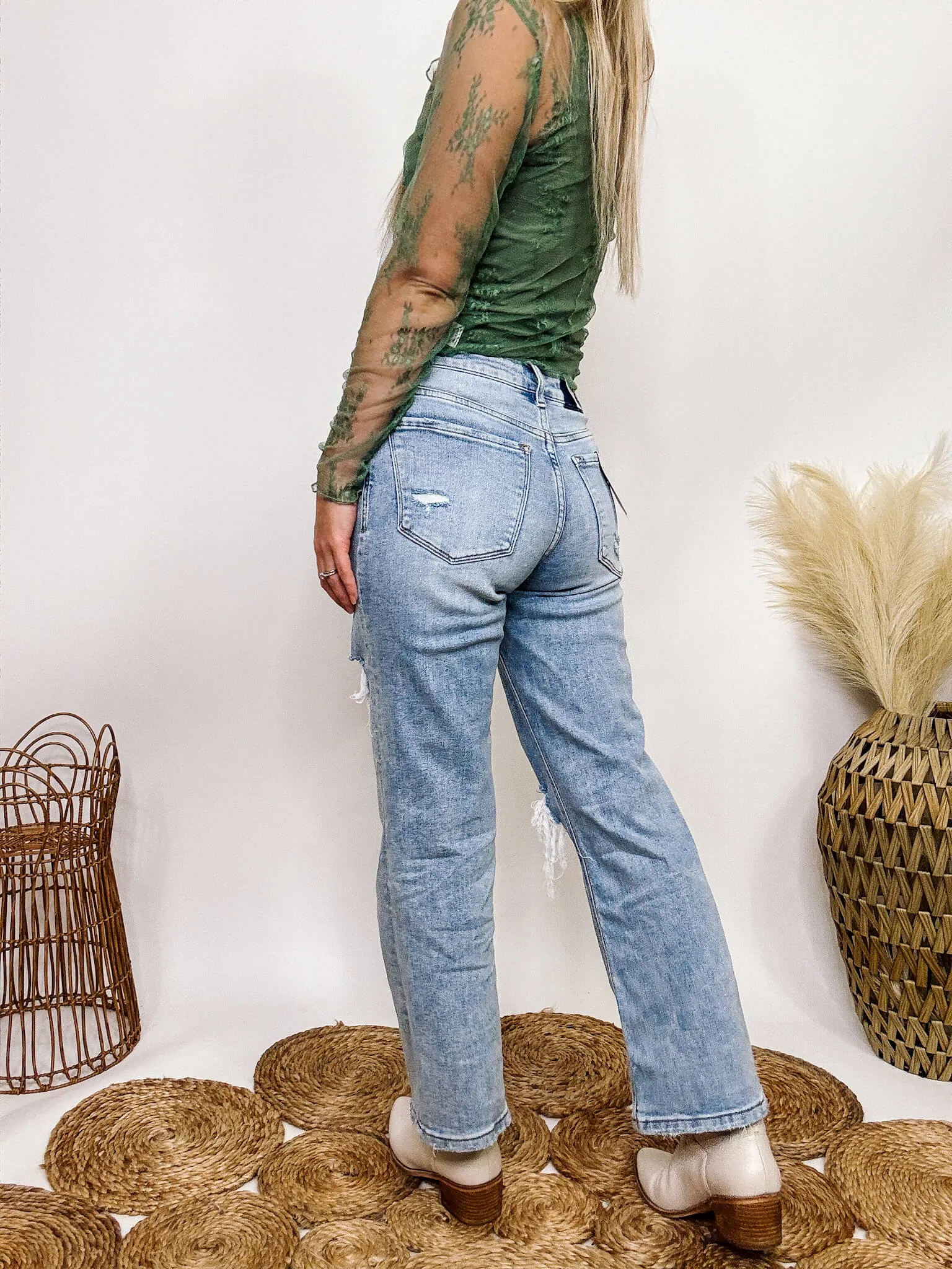 Comfort Stretch Distressed Vervet by Flying Monkey Dad Jeans