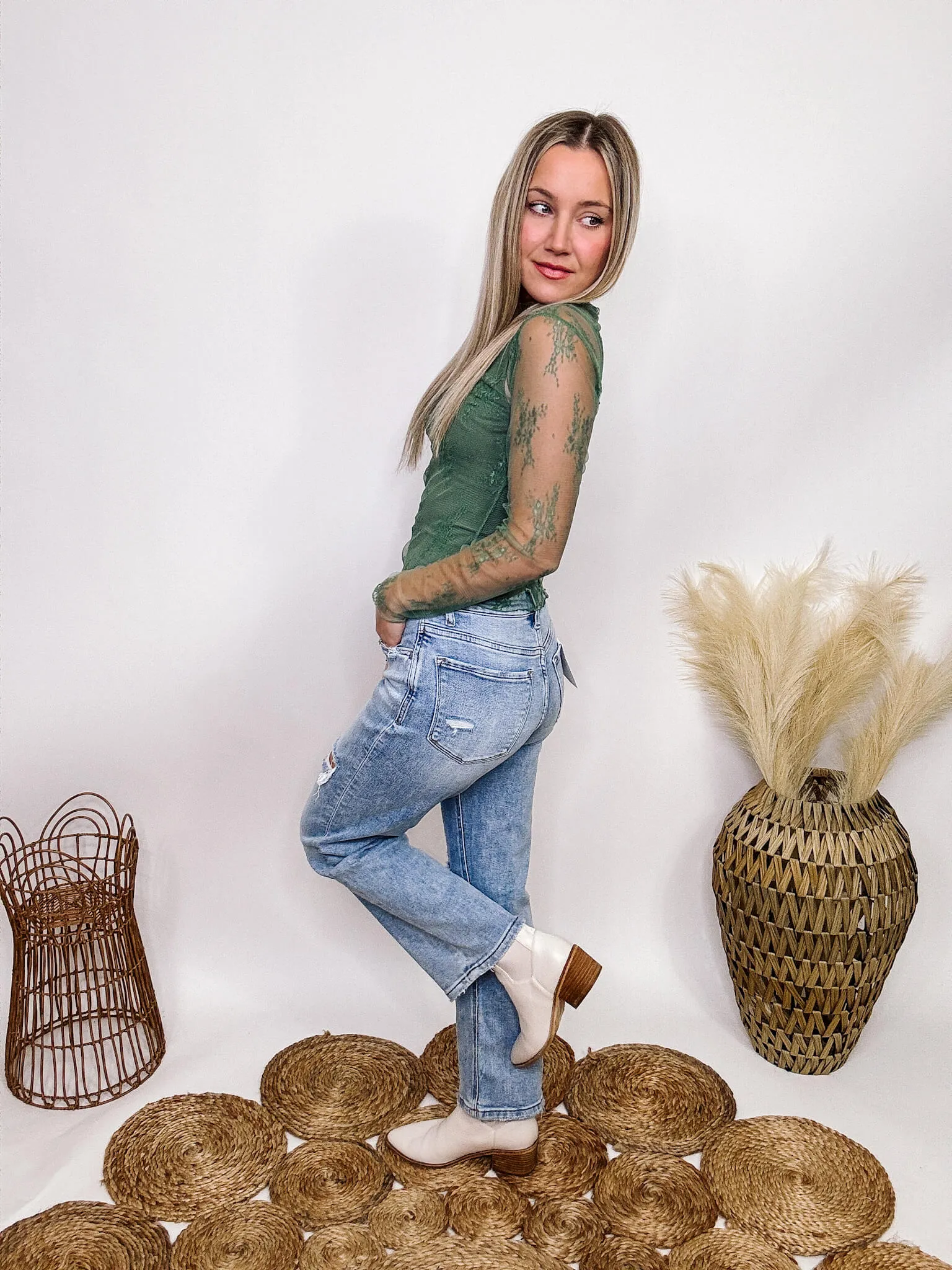 Comfort Stretch Distressed Vervet by Flying Monkey Dad Jeans