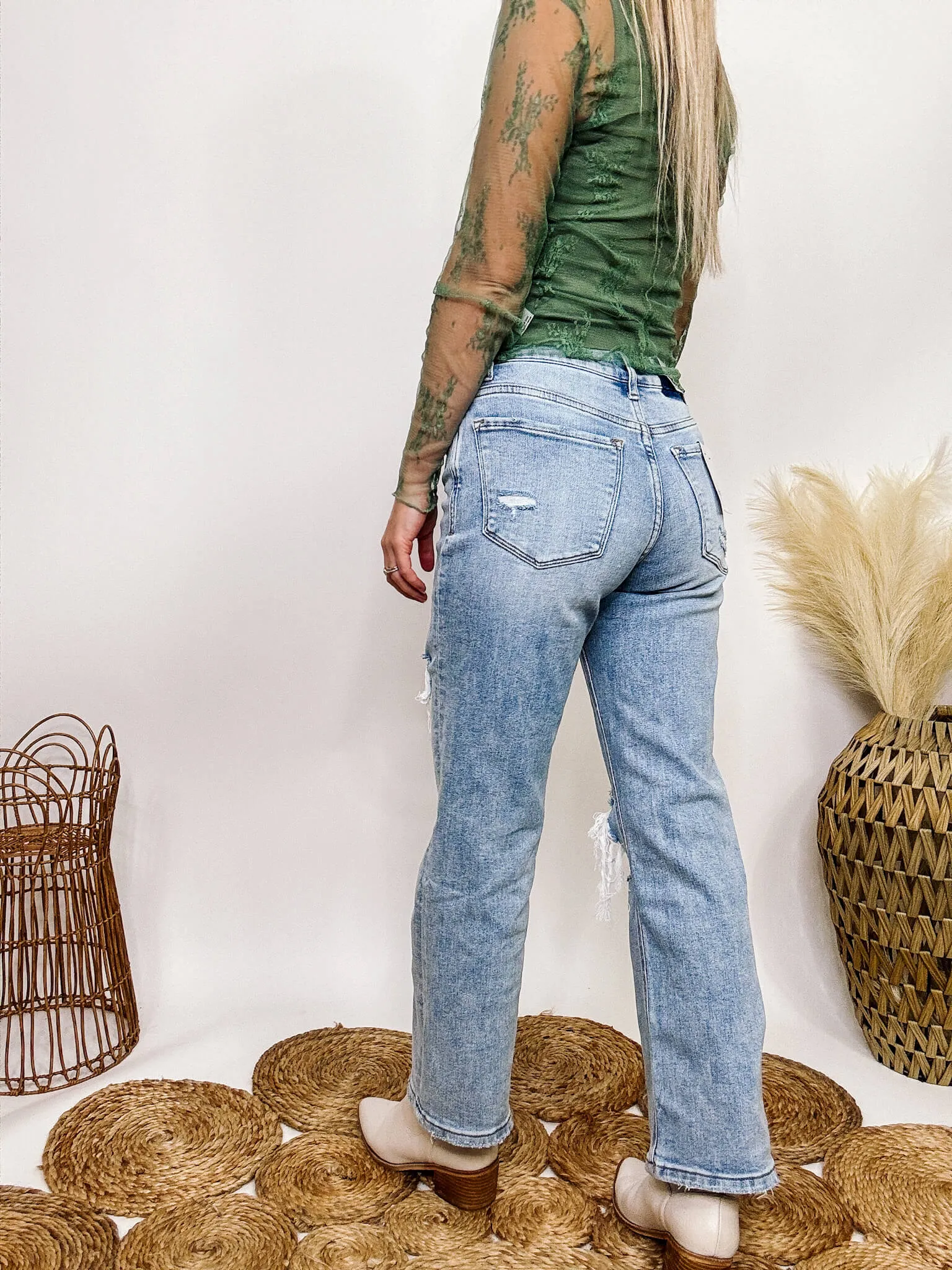 Comfort Stretch Distressed Vervet by Flying Monkey Dad Jeans