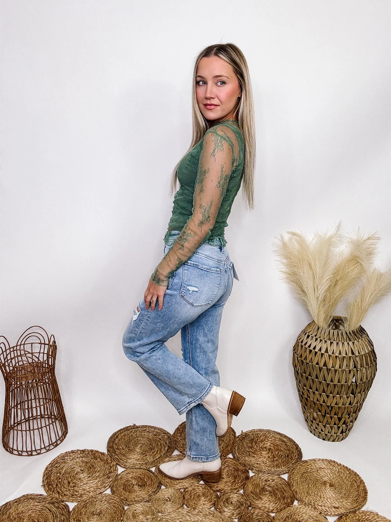 Comfort Stretch Distressed Vervet by Flying Monkey Dad Jeans
