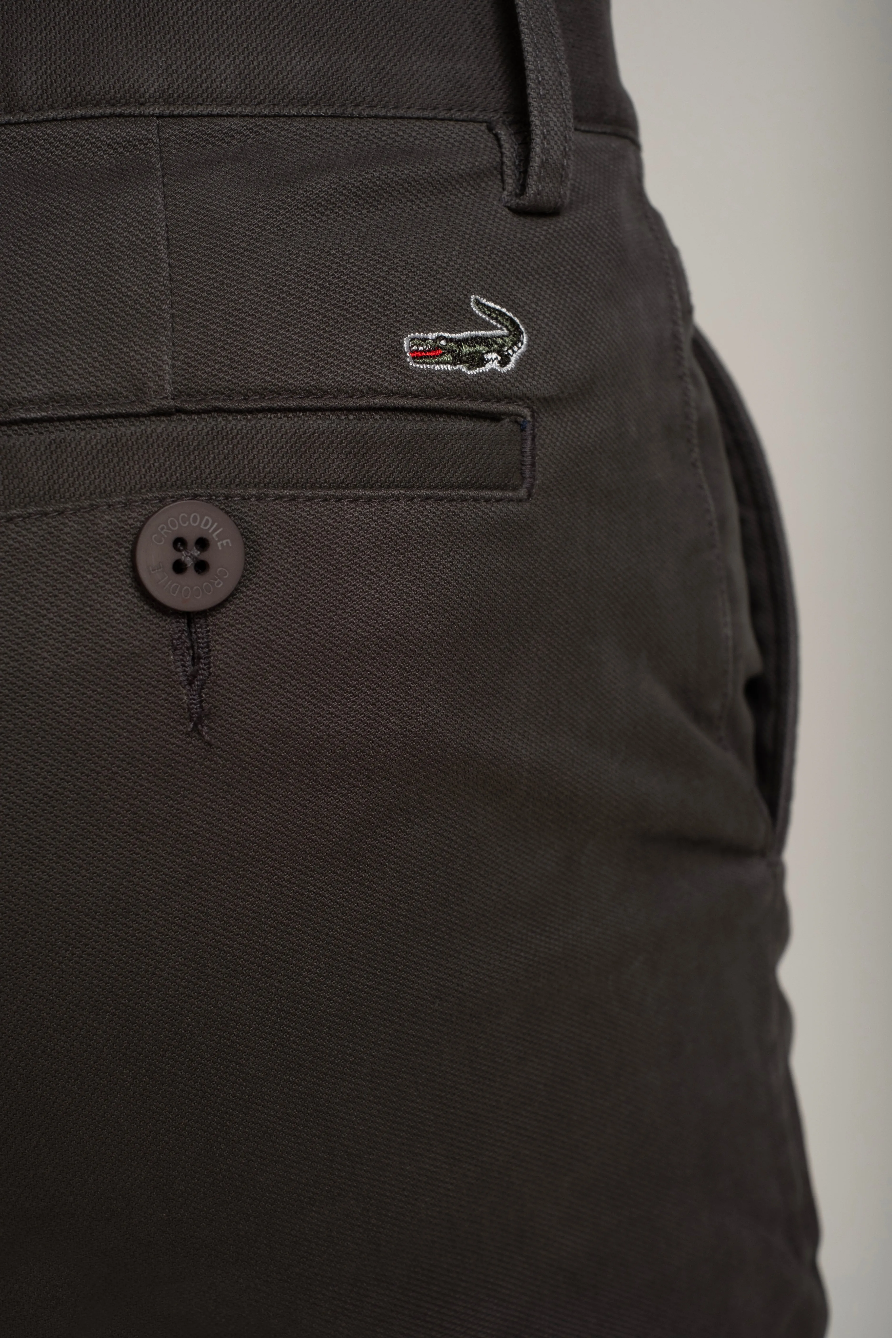 Crocodile Slim Fit Trouser Charcoal