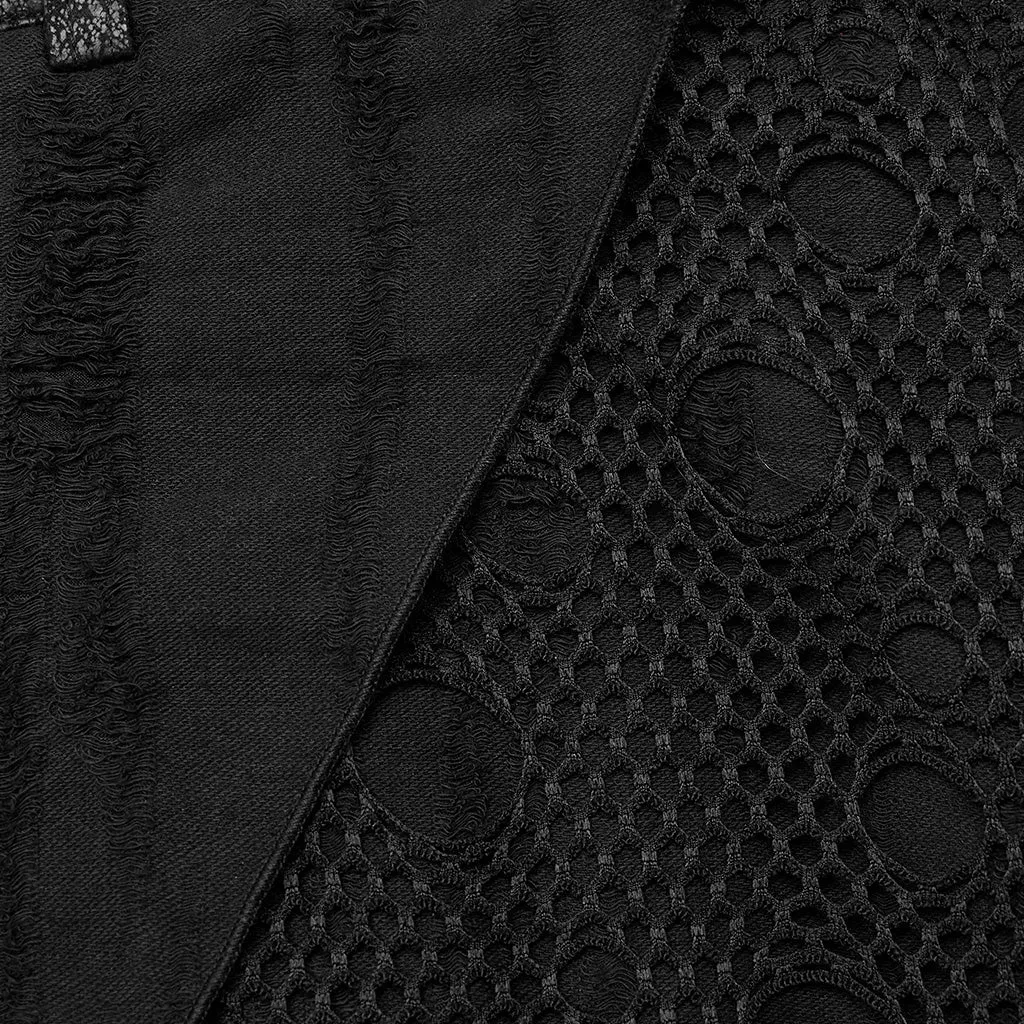 Dark decayed goth men long skirt WQ-652BQM