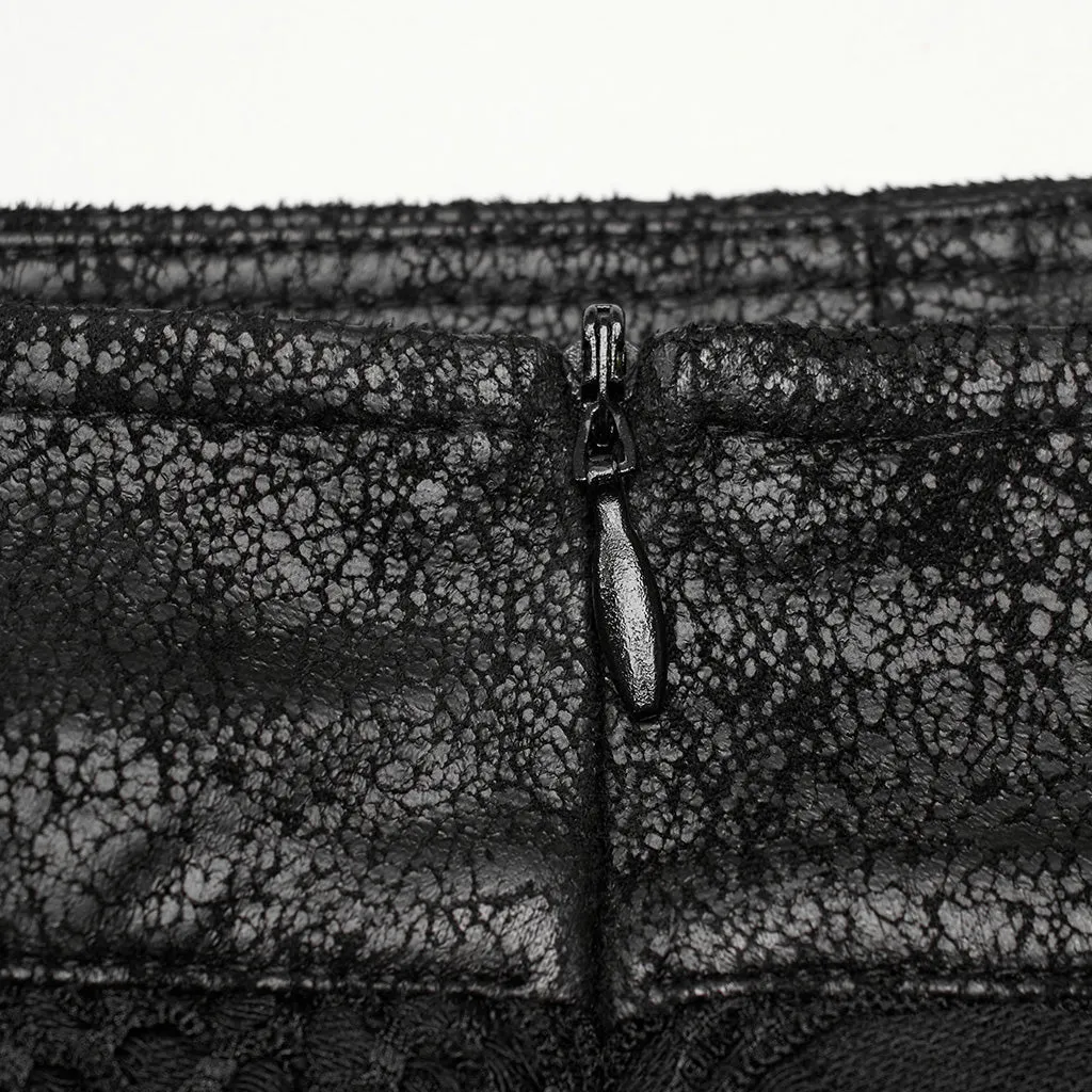 Dark decayed goth men long skirt WQ-652BQM