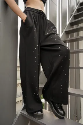 Dazzling Stone Embellished Trousers