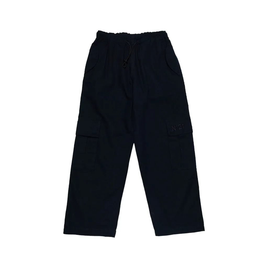 Drawstring Wide Leg Trousers