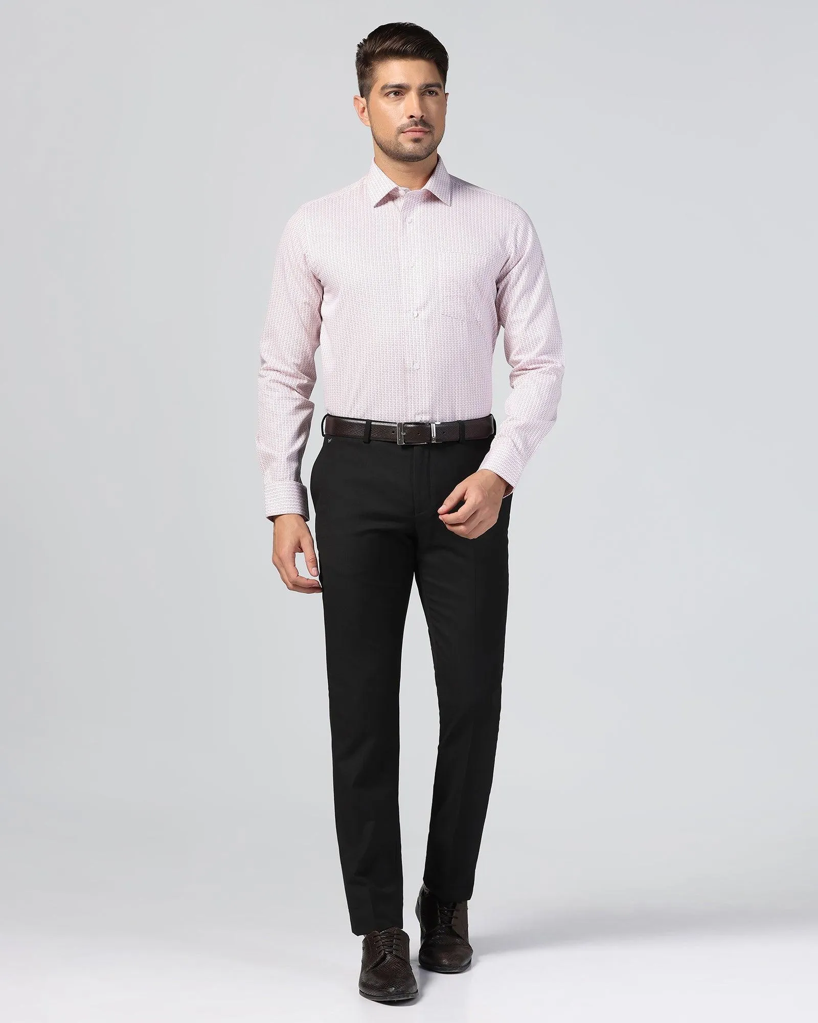 Formal Pink Printed Shirt - Zone