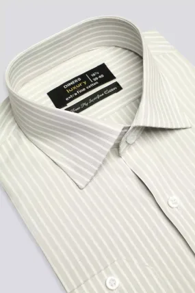Grey Pencil Stripe Formal Shirt