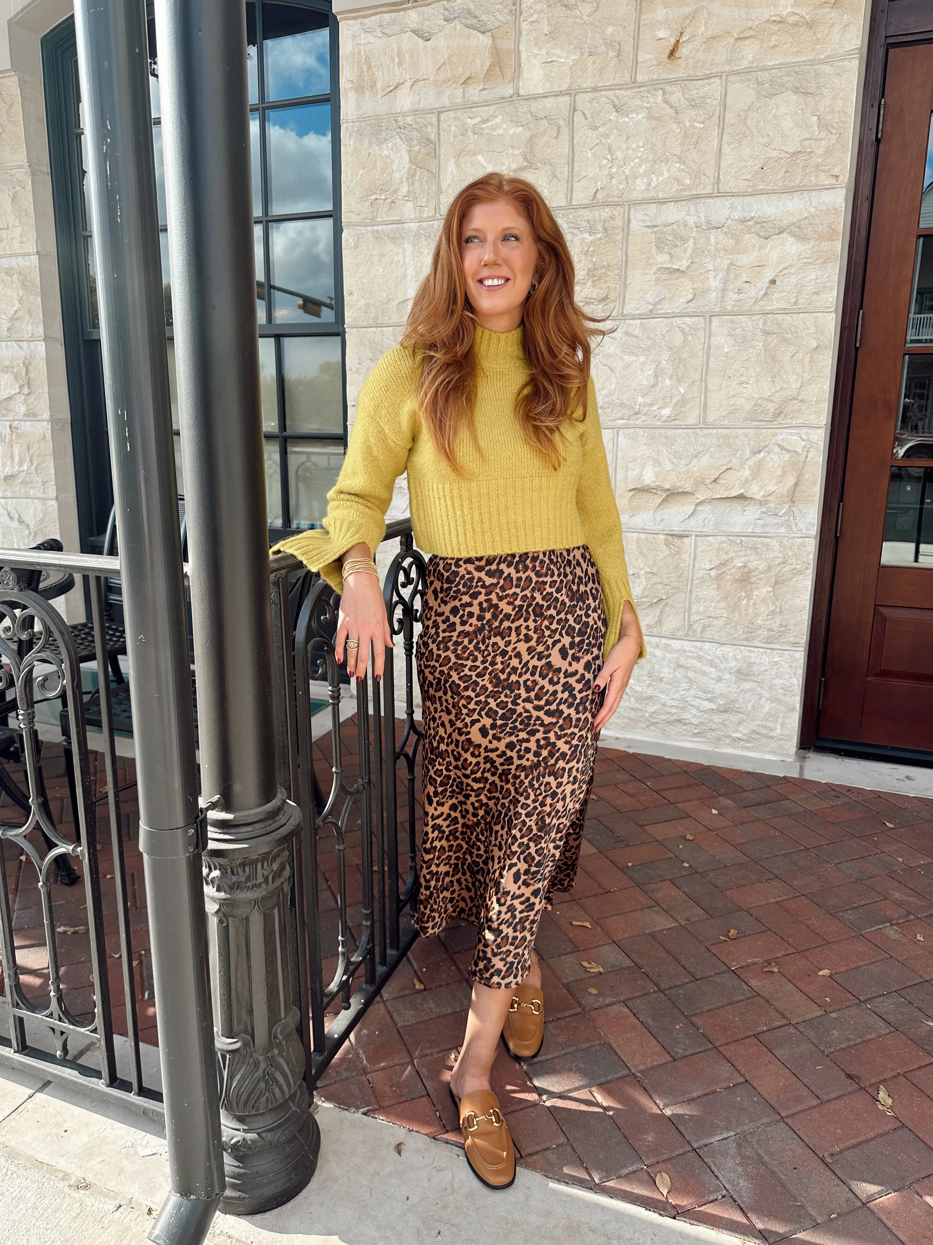 Khloe Mock Neck Cropped Sweater