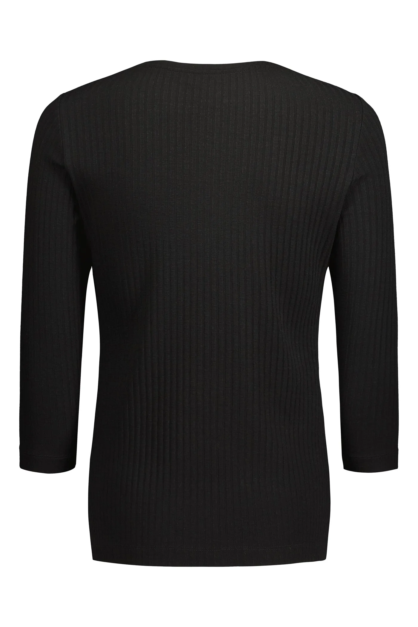 Kyra Ribbed Viscose Top Black