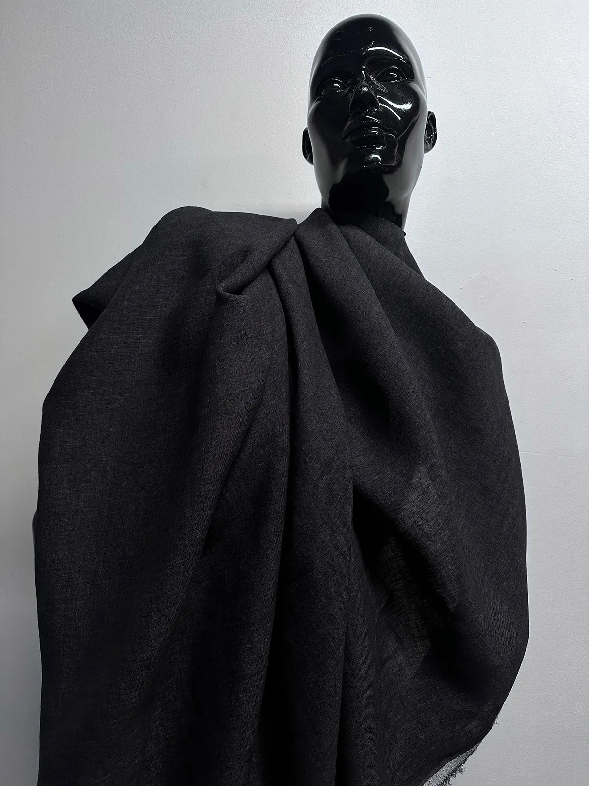Luxury Italian Linen Shirting in Shadow