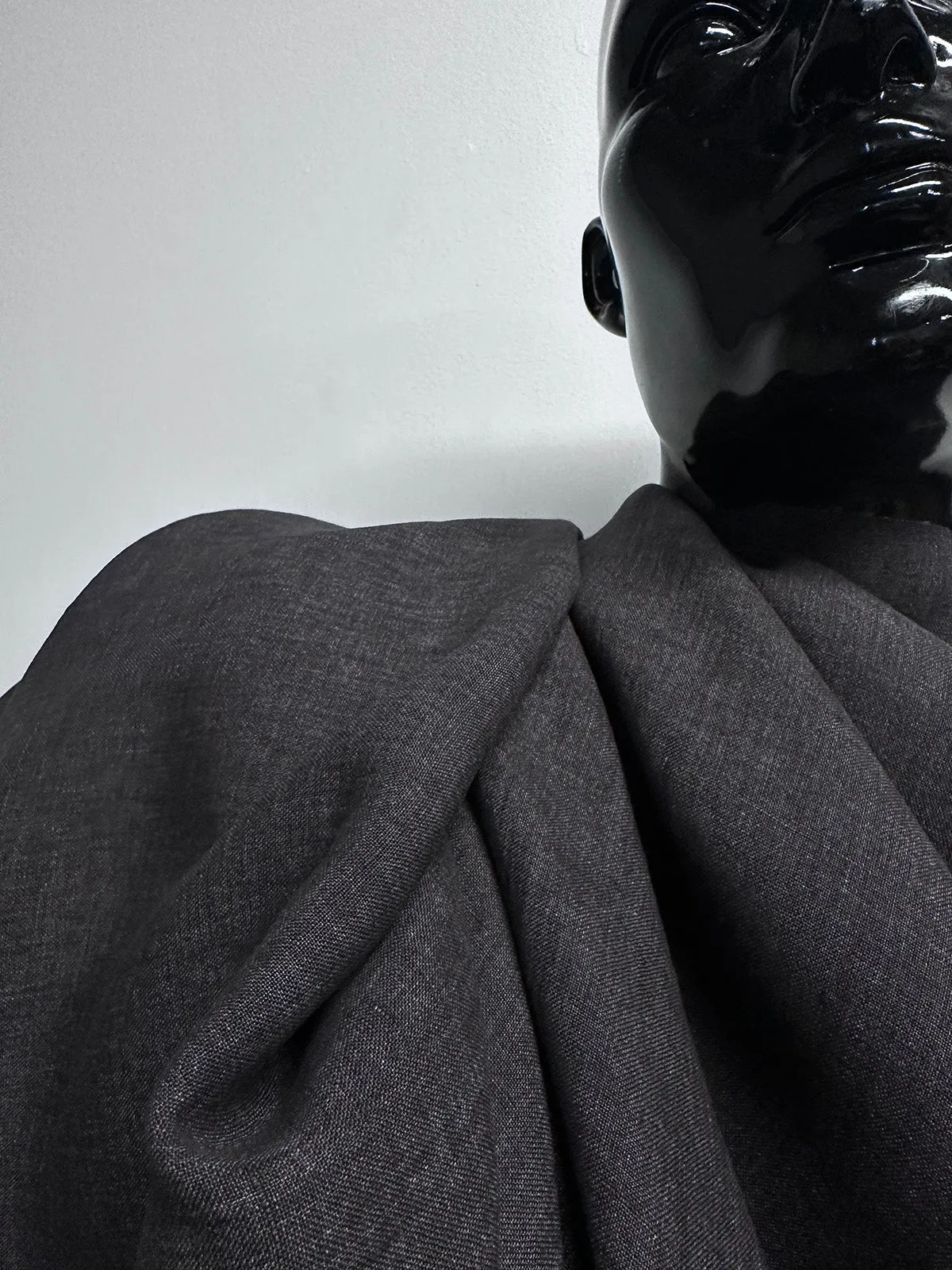 Luxury Italian Linen Shirting in Shadow