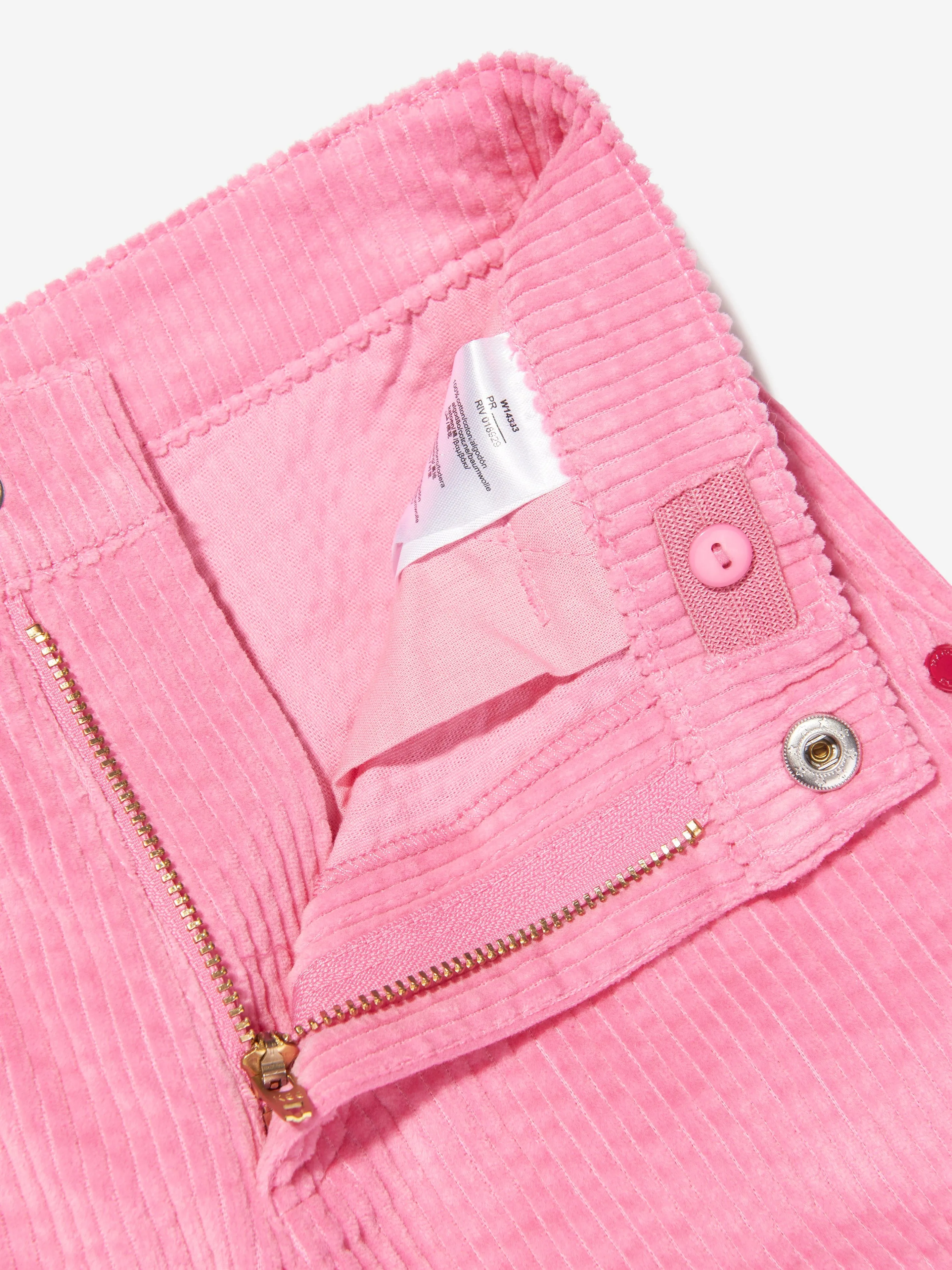 MARC JACOBS Girls Corduroy Flared Fit Trousers in Pink