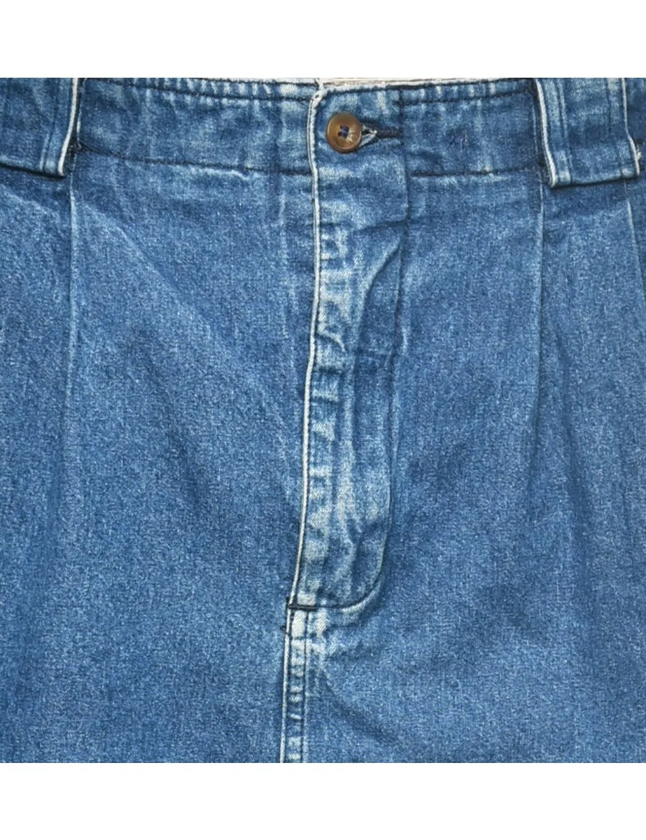 Medium Wash 1990s Denim Skirt - M