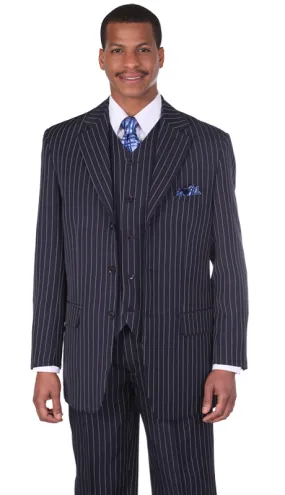 Milano Moda 5802V-NA-STRIPE Mens Suit