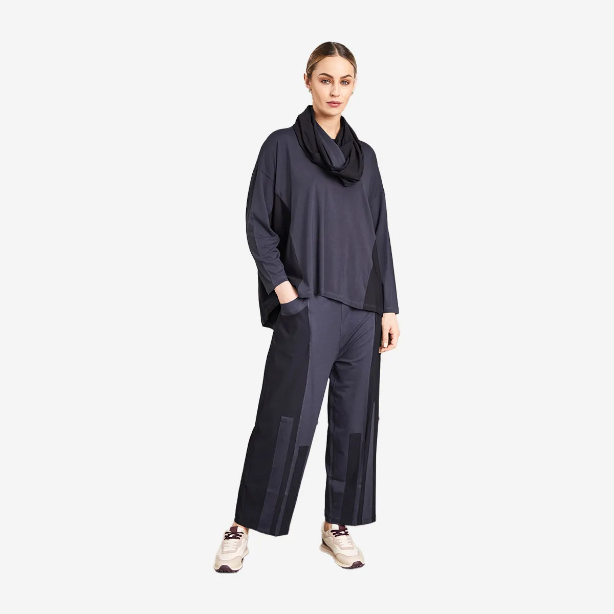 NAYA WIDE LEG TROUSERS BLACK NAW24117