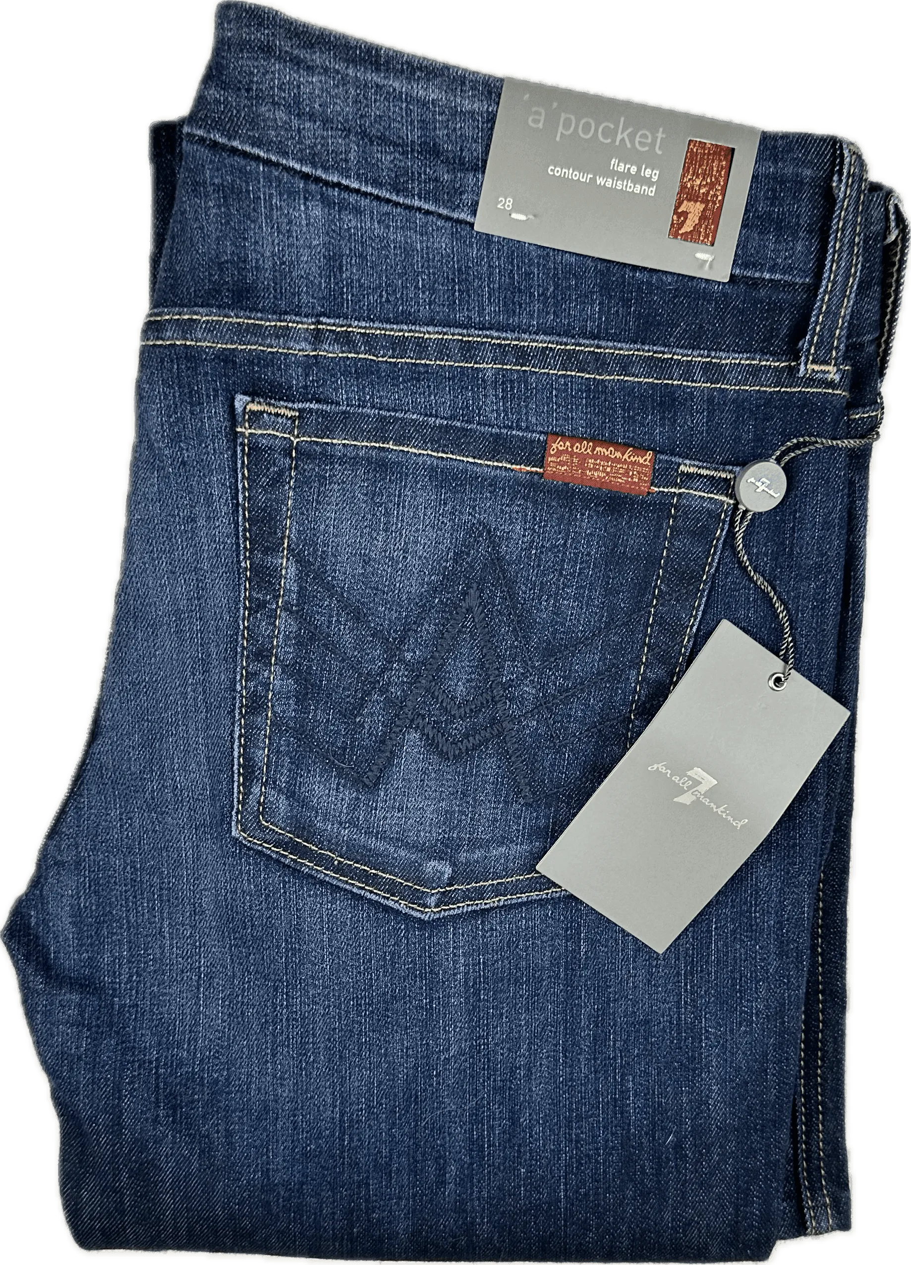 NWT- 7 for all Mankind 'A Pocket' Flare Leg Jeans Size- 28