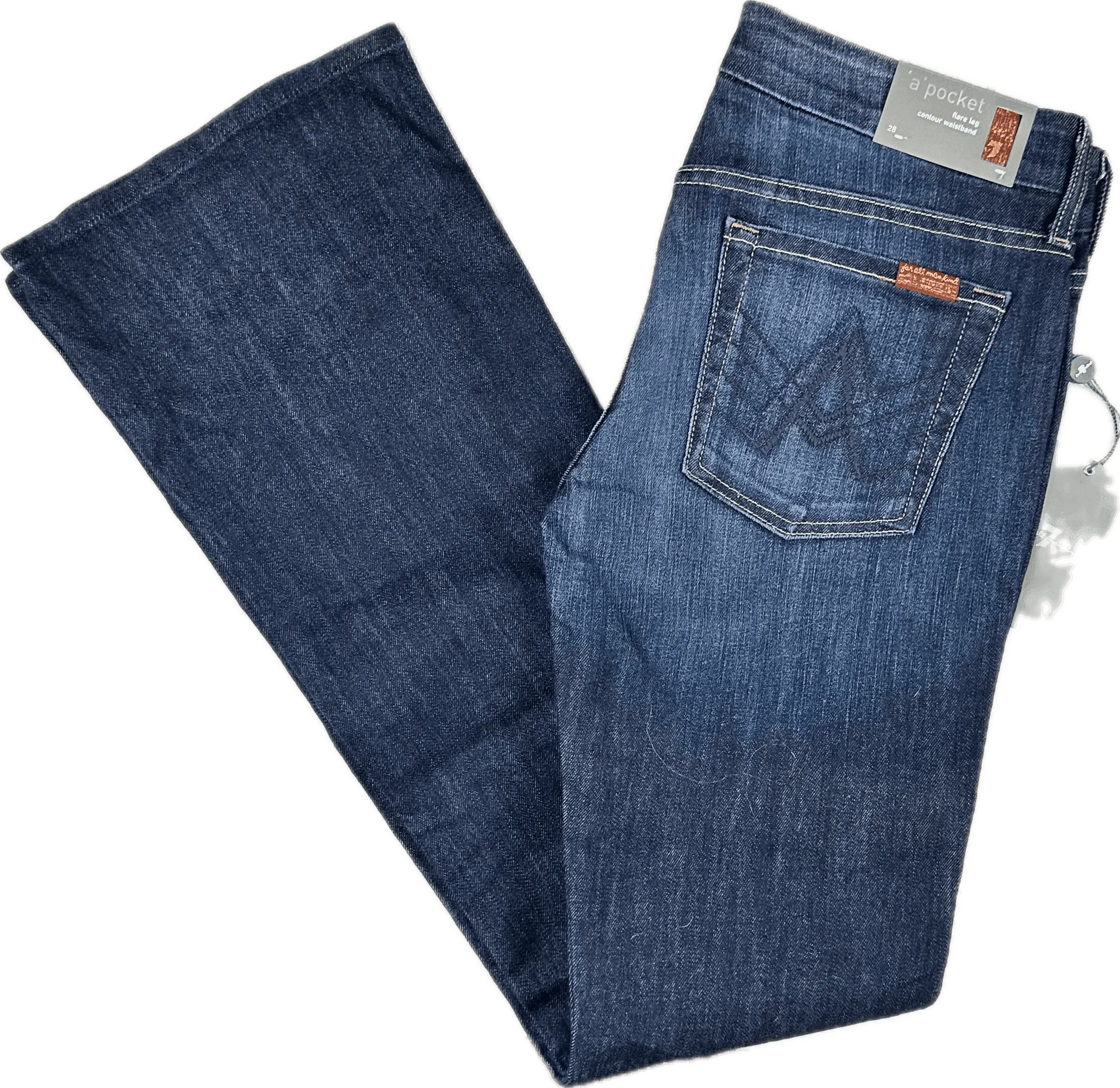 NWT- 7 for all Mankind 'A Pocket' Flare Leg Jeans Size- 28