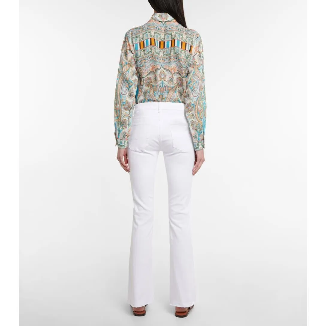 NWT- 7 for all Mankind 'Charlize' the Flared Bootcut White Jeans Size- 32
