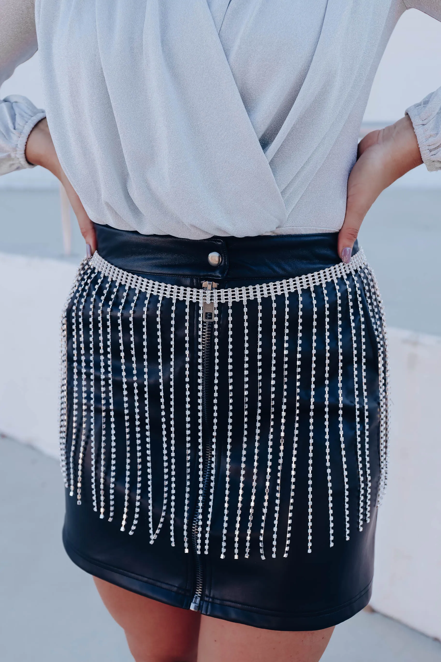 Paparazzi Rhinestone Fringe Belt