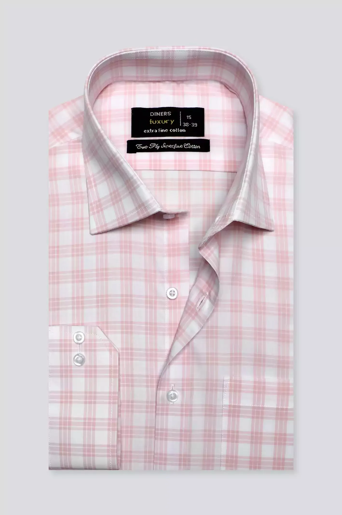 Pink Dupplin Check Formal Shirt