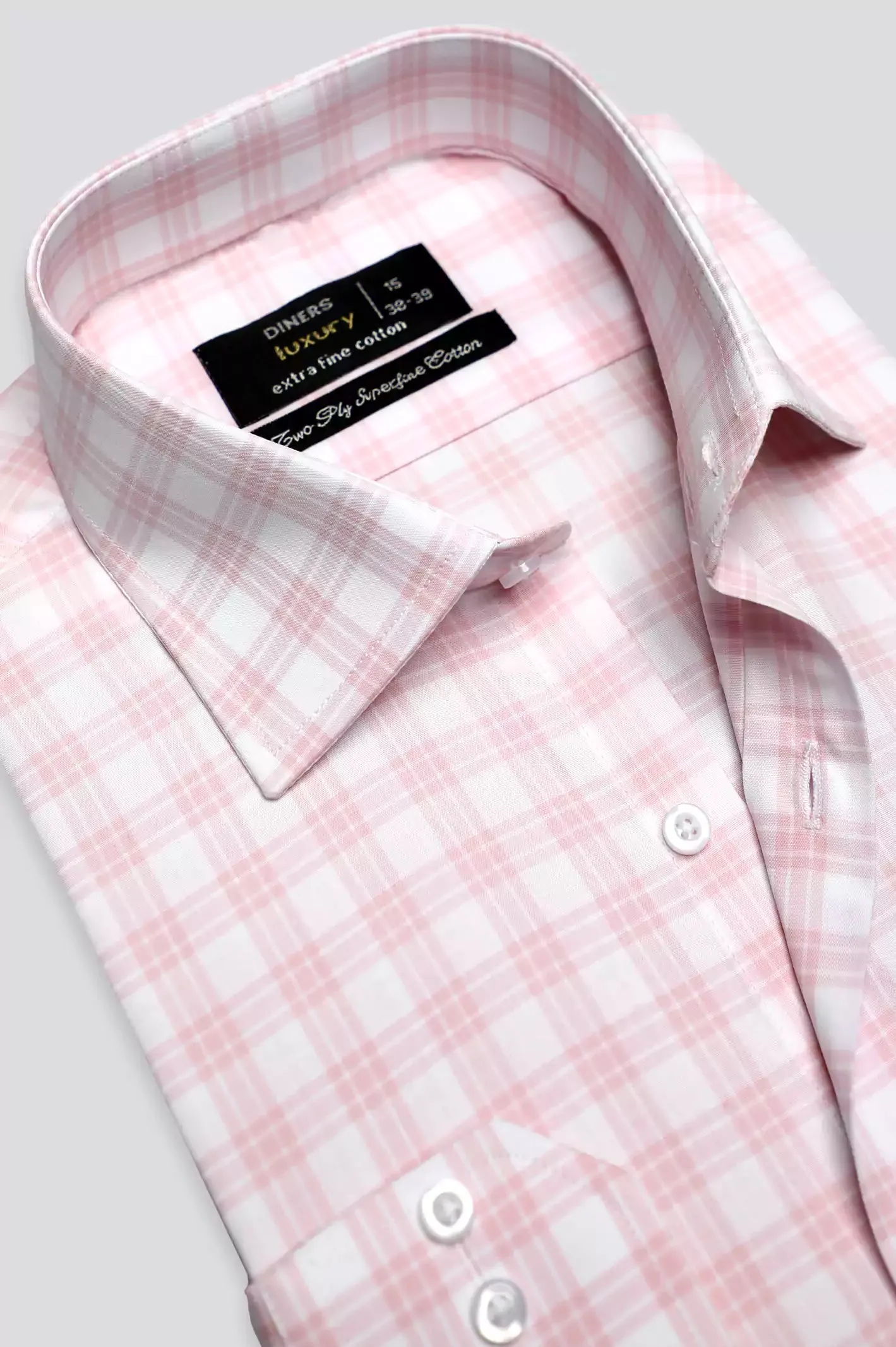 Pink Dupplin Check Formal Shirt