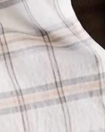 Plaid Drop Shoulder Button Up Top in White | White
