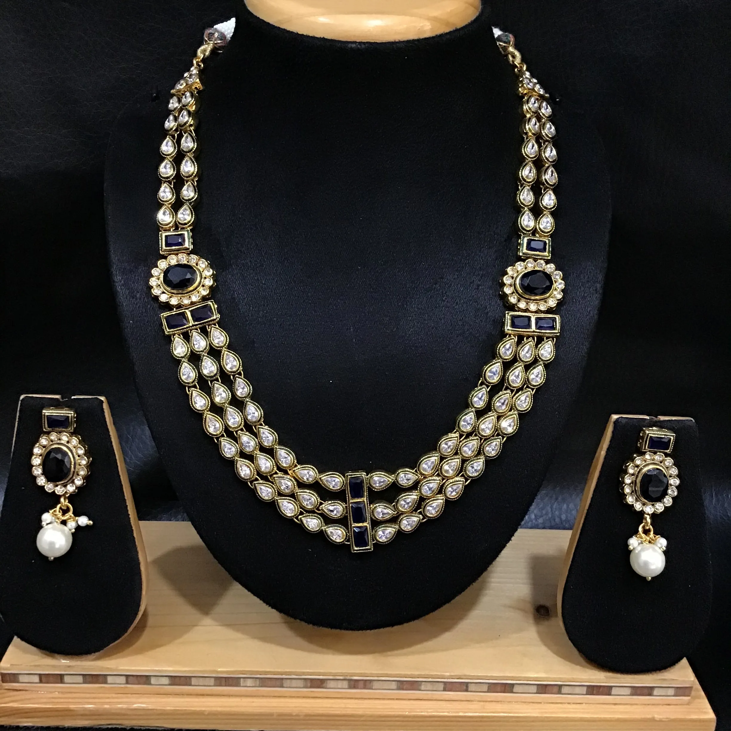 Polki Necklace Set 1506-21