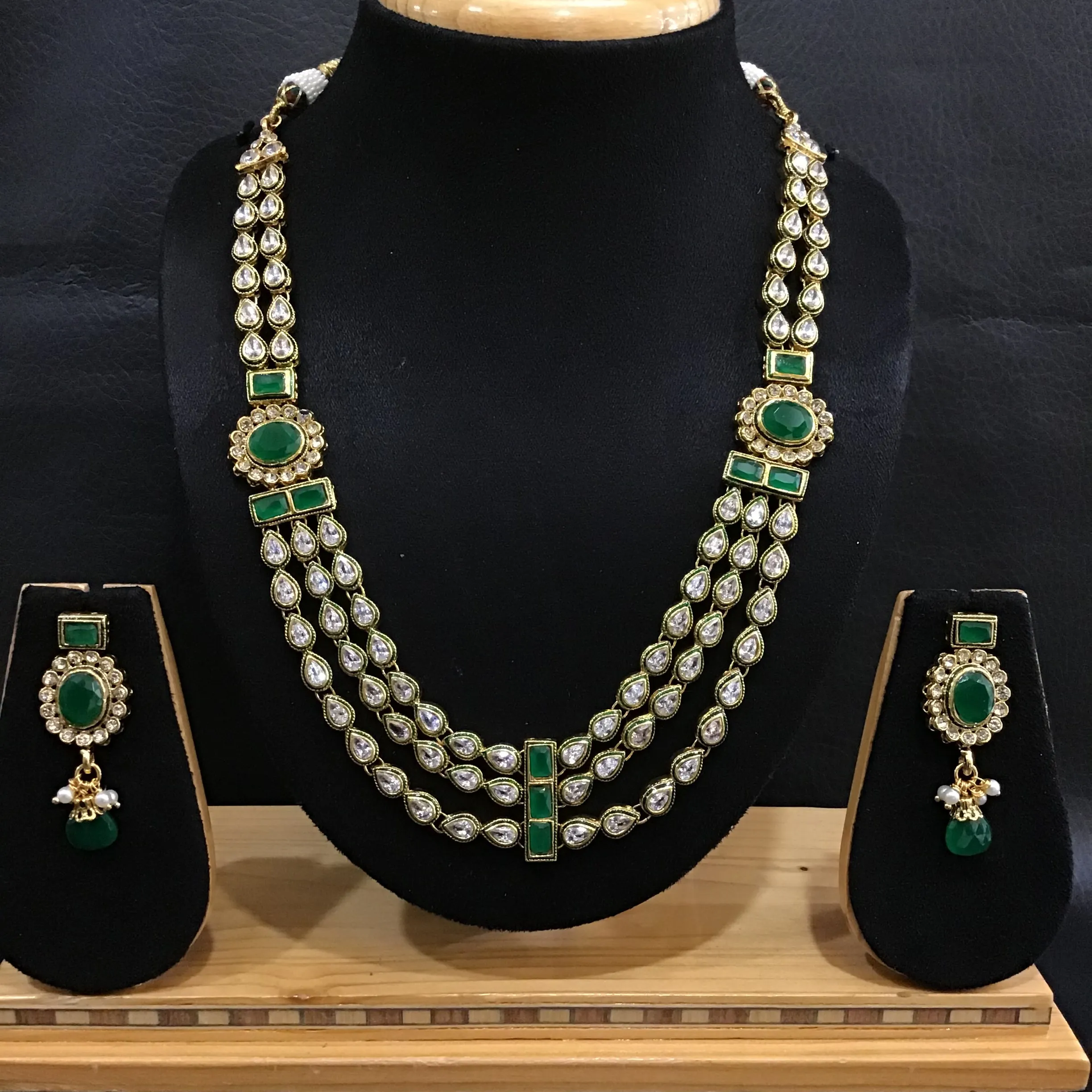 Polki Necklace Set 1506-21