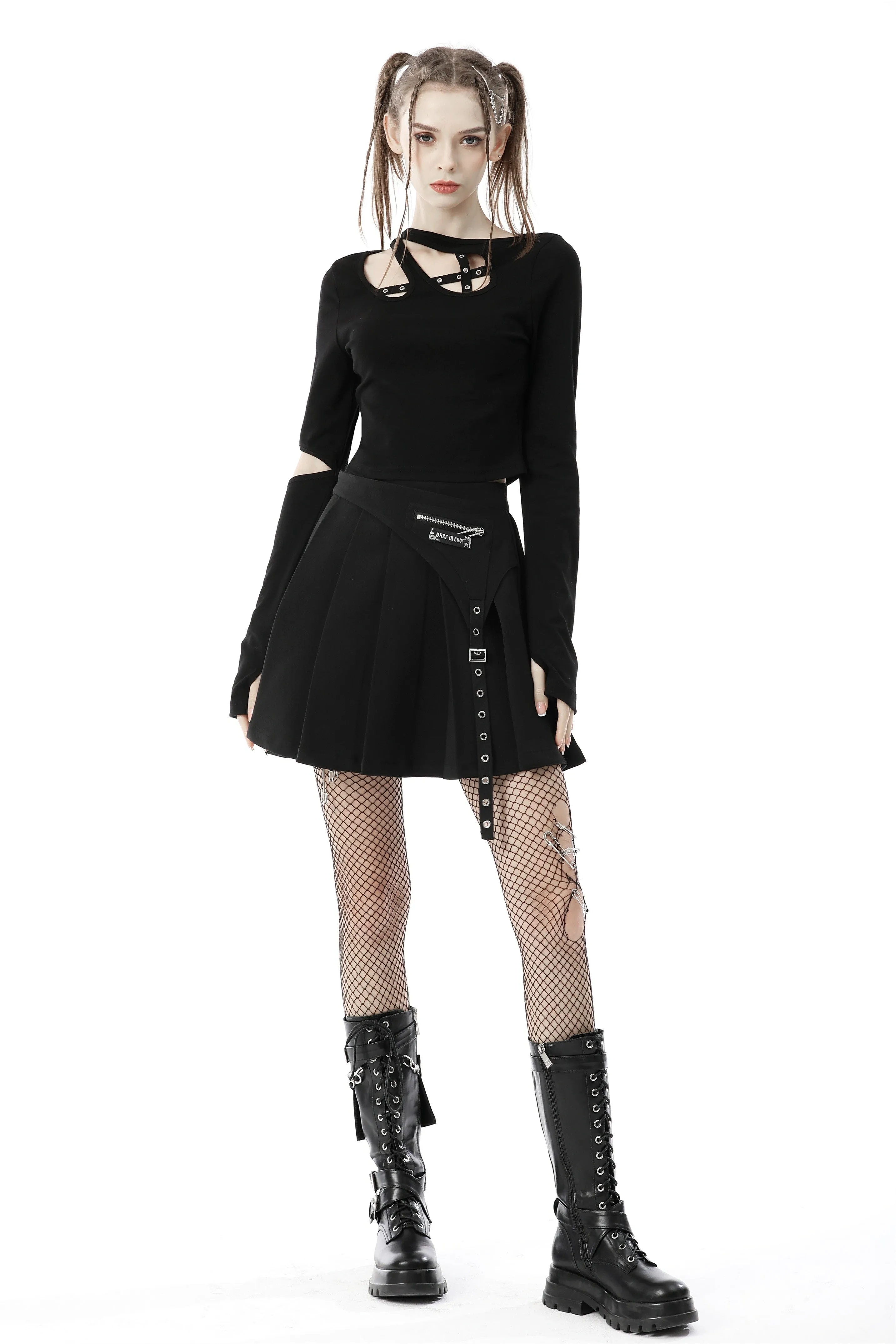 Punk asymmetrical sexy water drop T-shirt TW385