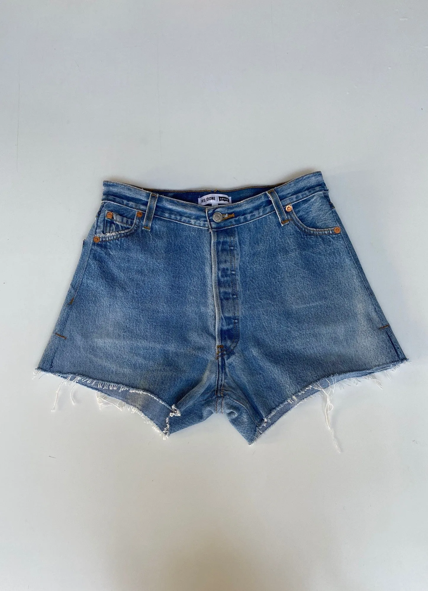 RE/DONE High Rise Short Indigo