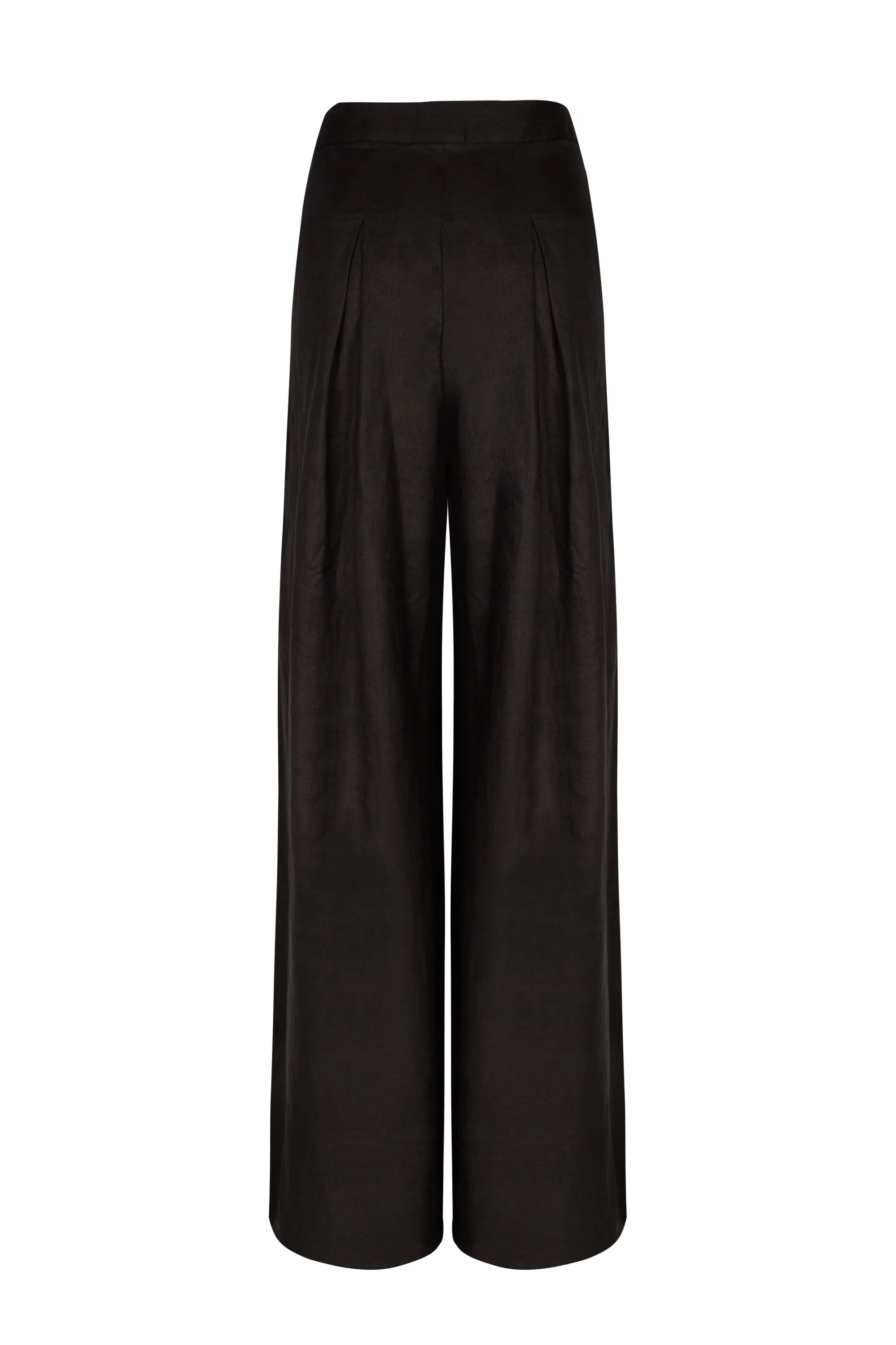 'Santamaria' Wide Leg Trousers - Black
