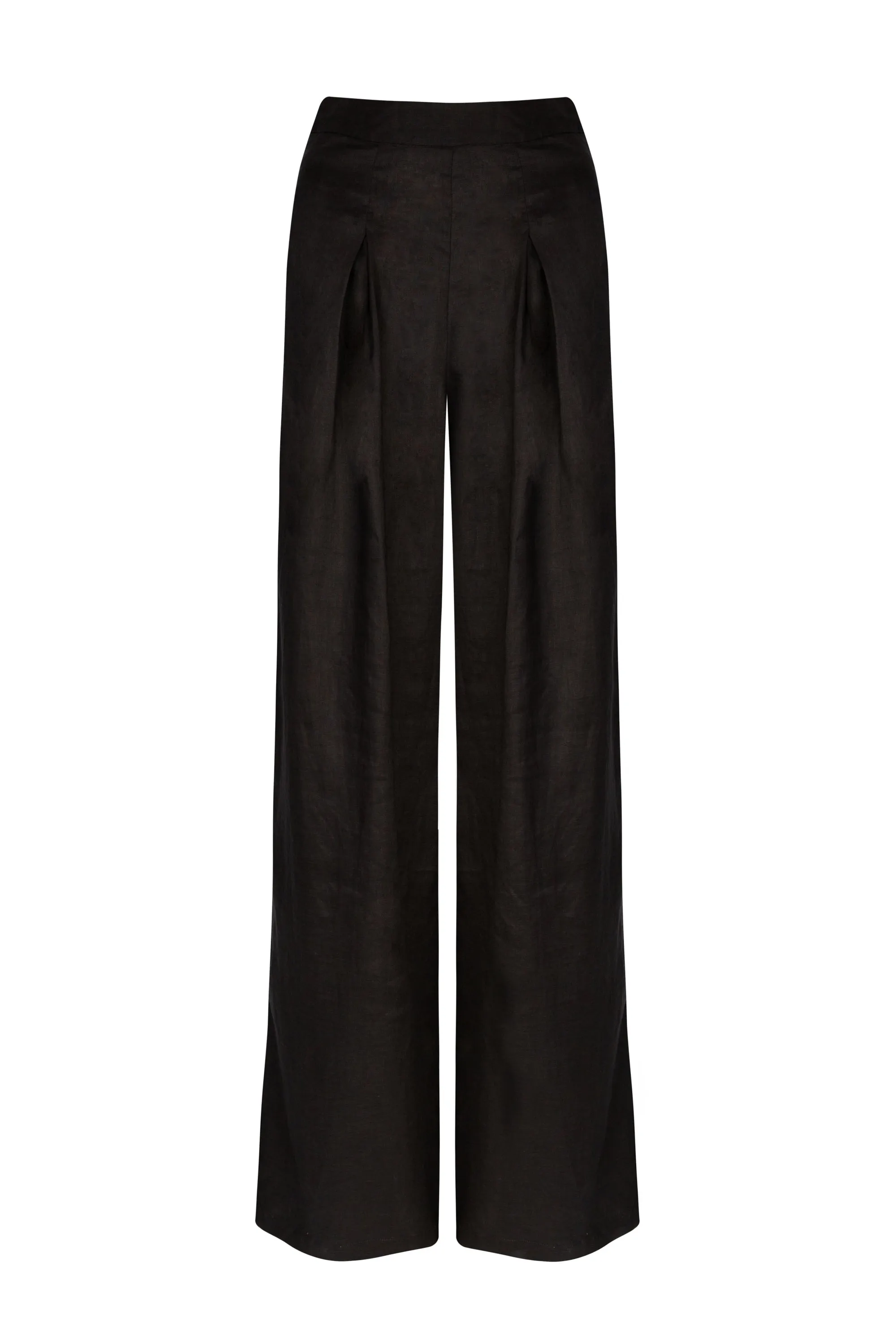 'Santamaria' Wide Leg Trousers - Black