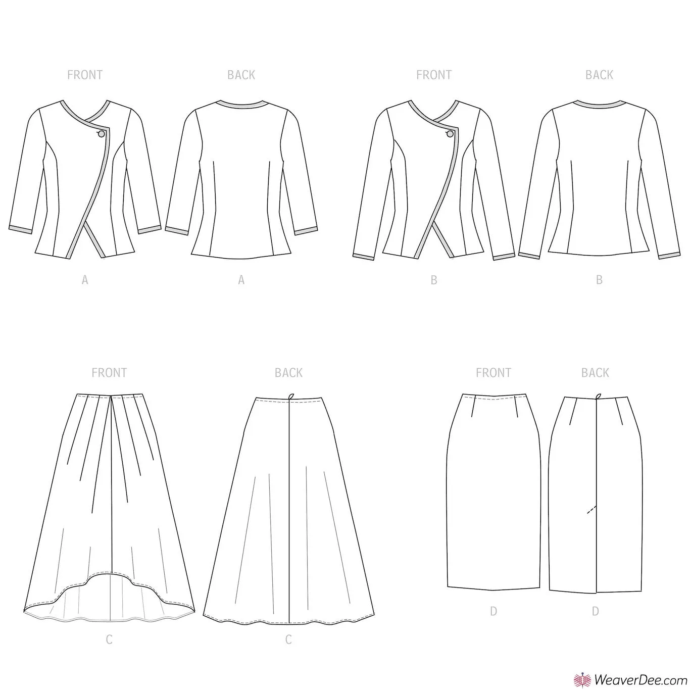 Simplicity Pattern S9555 Misses' Jacket & Skirts